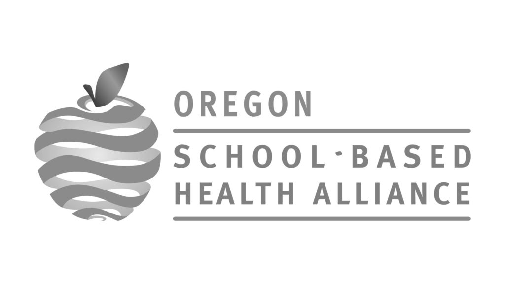 A logo of the OSBHA (Oregon School-Based Health Alliance).